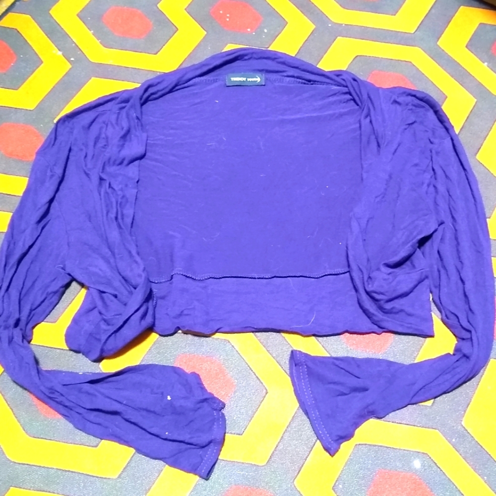 Purple cardigan
